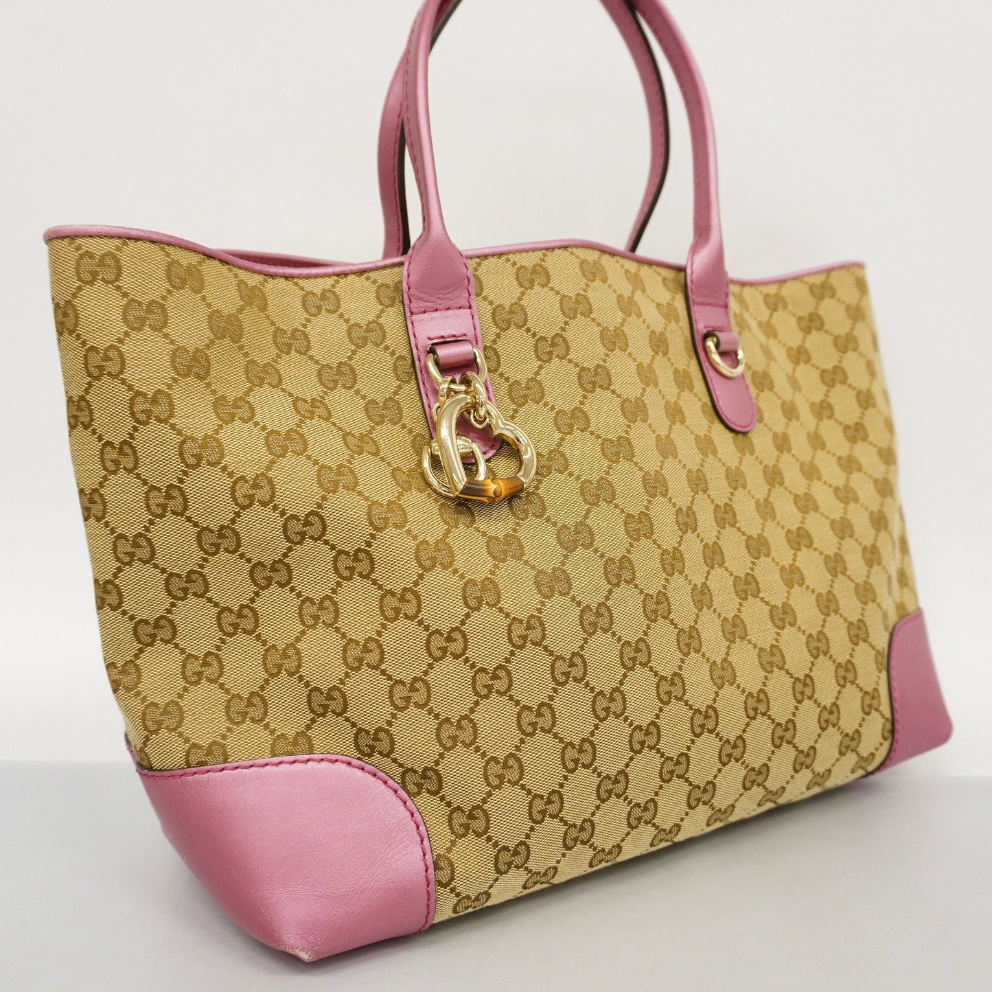 Gucci Leather Canvas Tote