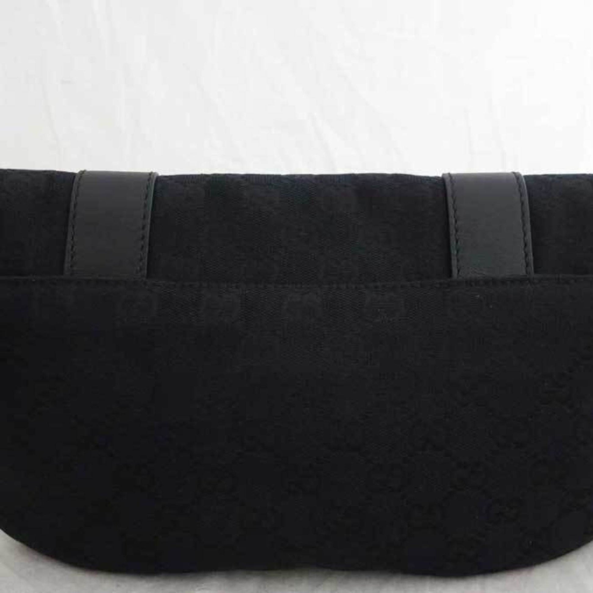 Gucci Black Leather Canvas Handbag Style 4