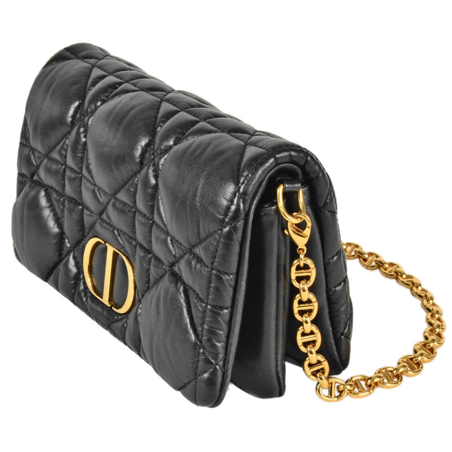 Christian Dior Black Leather Shoulder Bag  