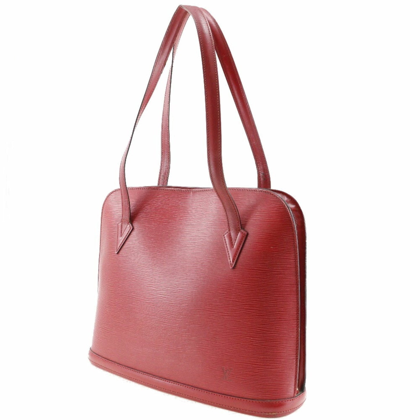 LOUIS VUITTON Lussac Tote Bag Epi Leather Red Women's