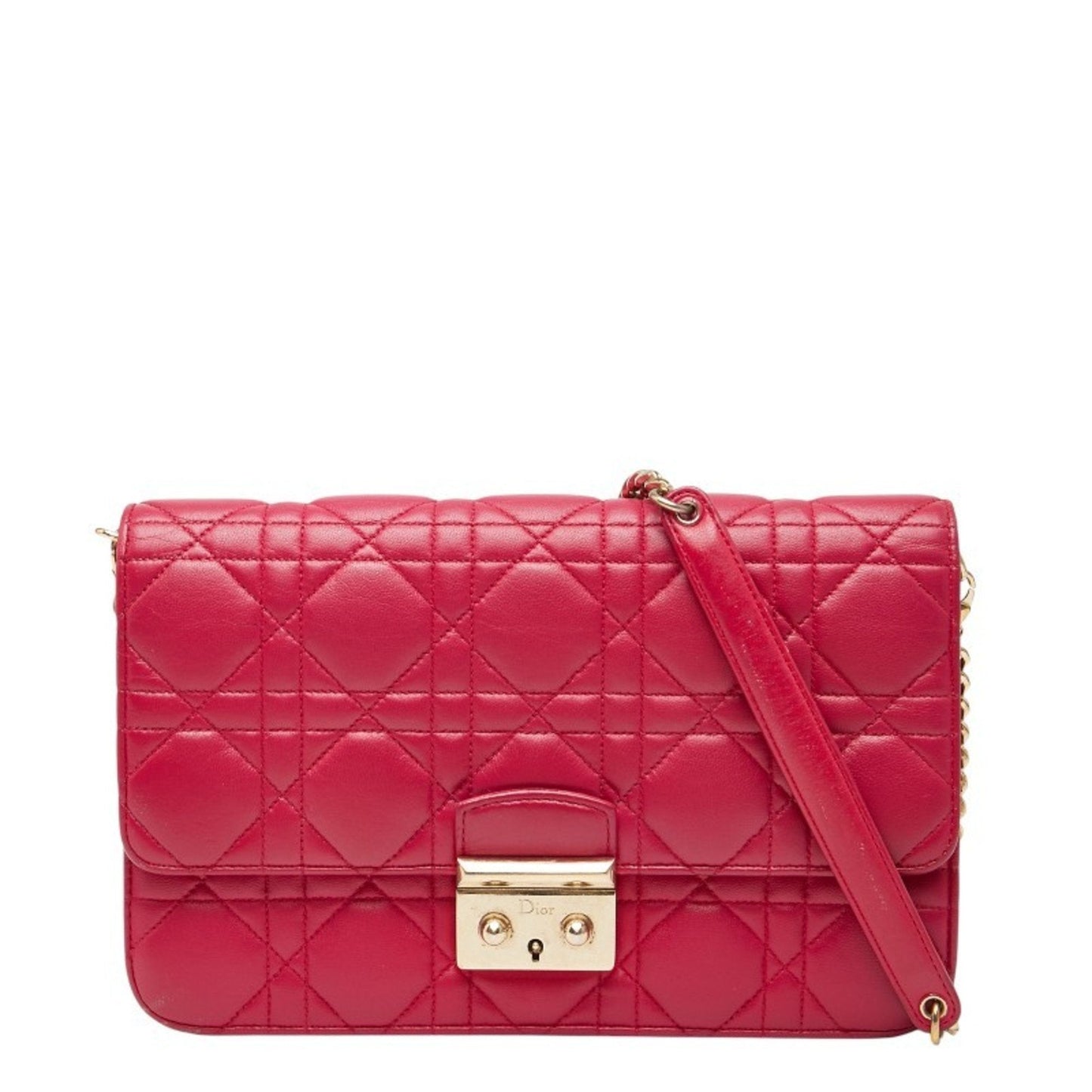 Christian Dior Pink Leather Shoulder Bag  