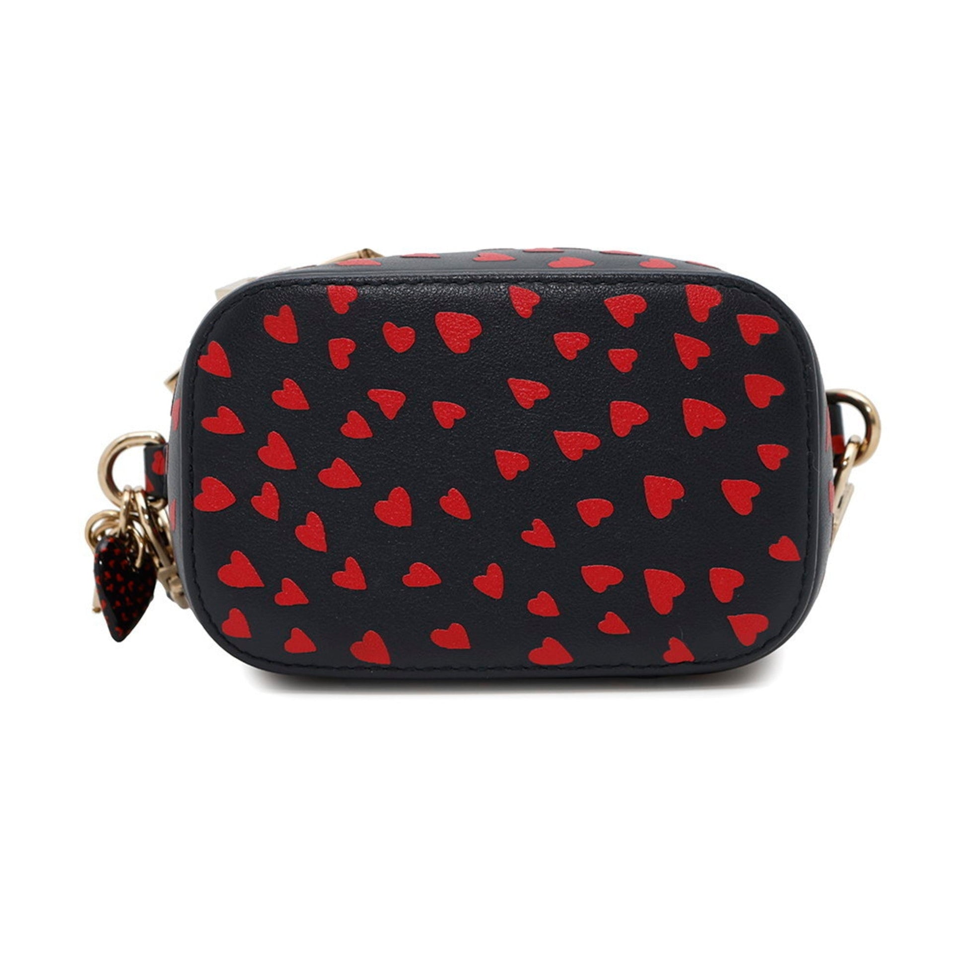 Christian Dior Navy Red Color Leather Shoulder Bag  