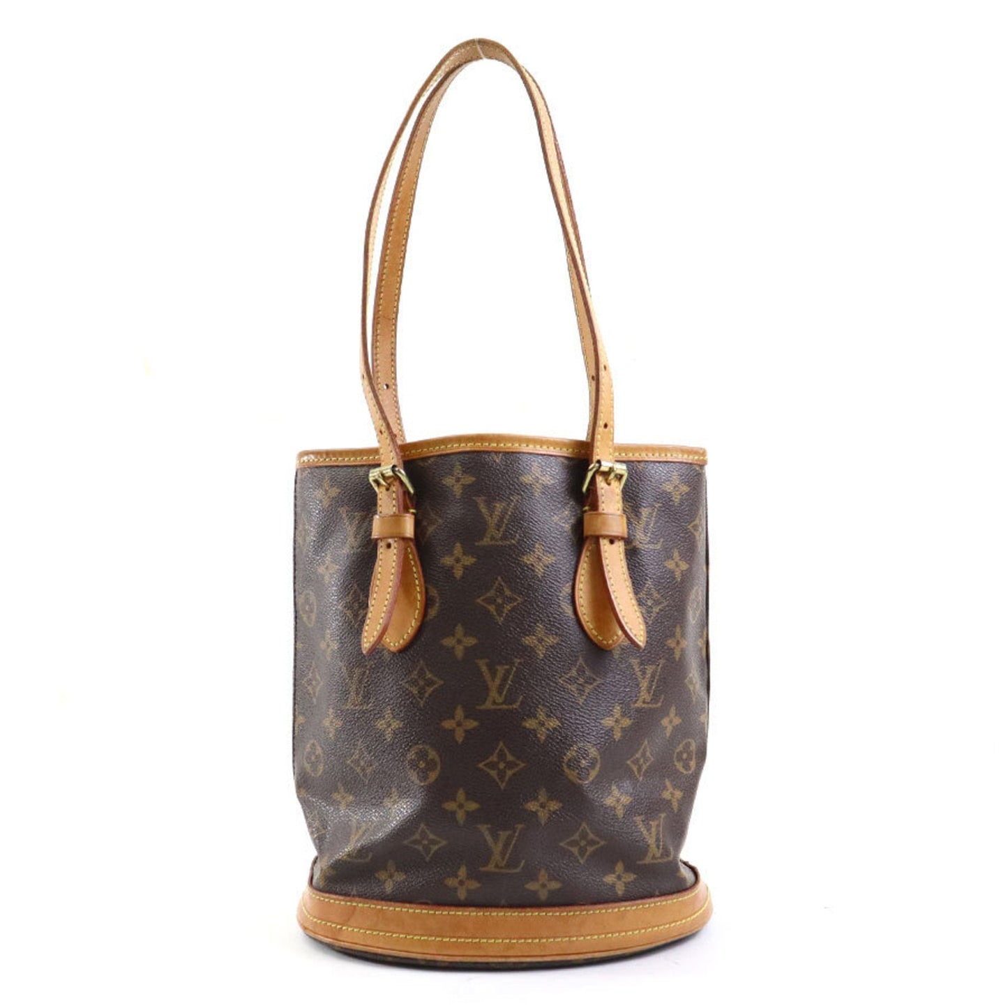 LOUIS VUITTON Handbag Monogram Bucket PM Canvas Brown Women's M42238