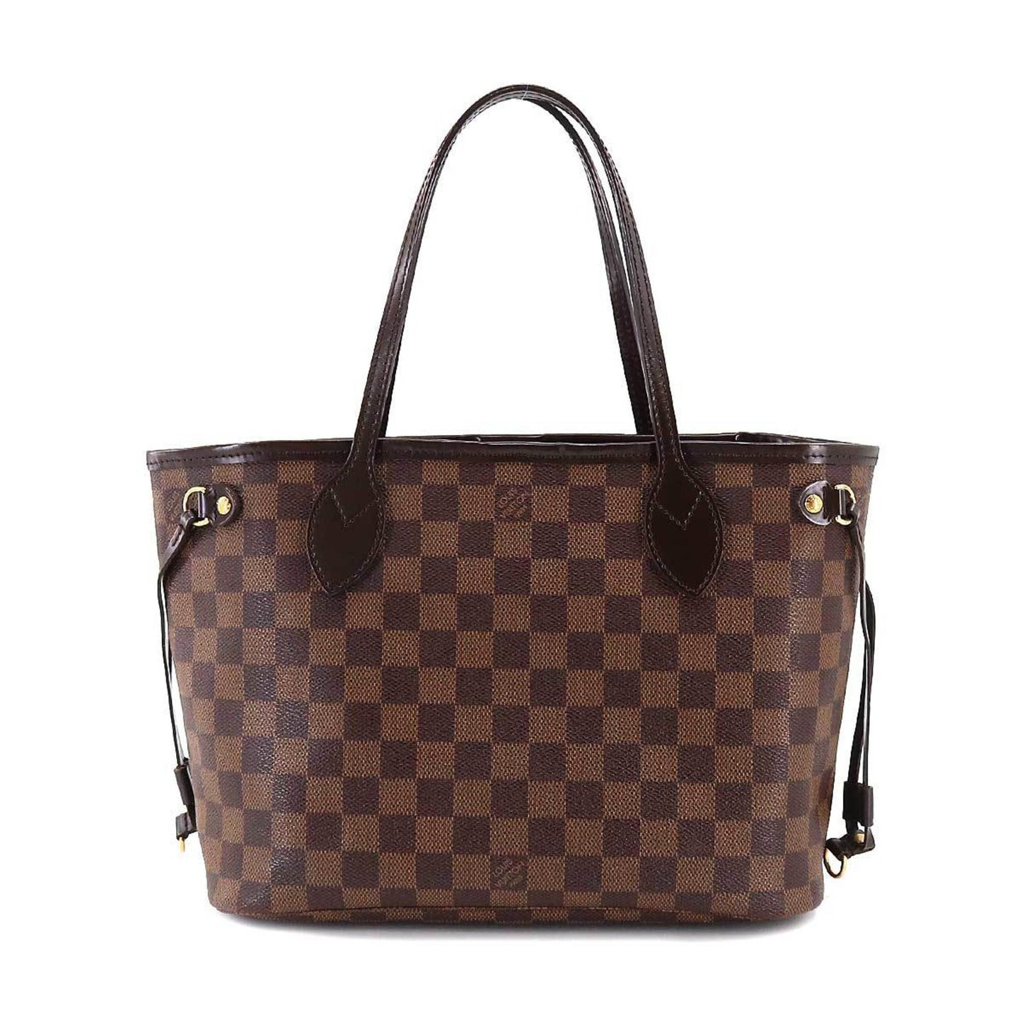 LOUIS VUITTON Damier Neverfull PM Tote Bag Ebene Brown
