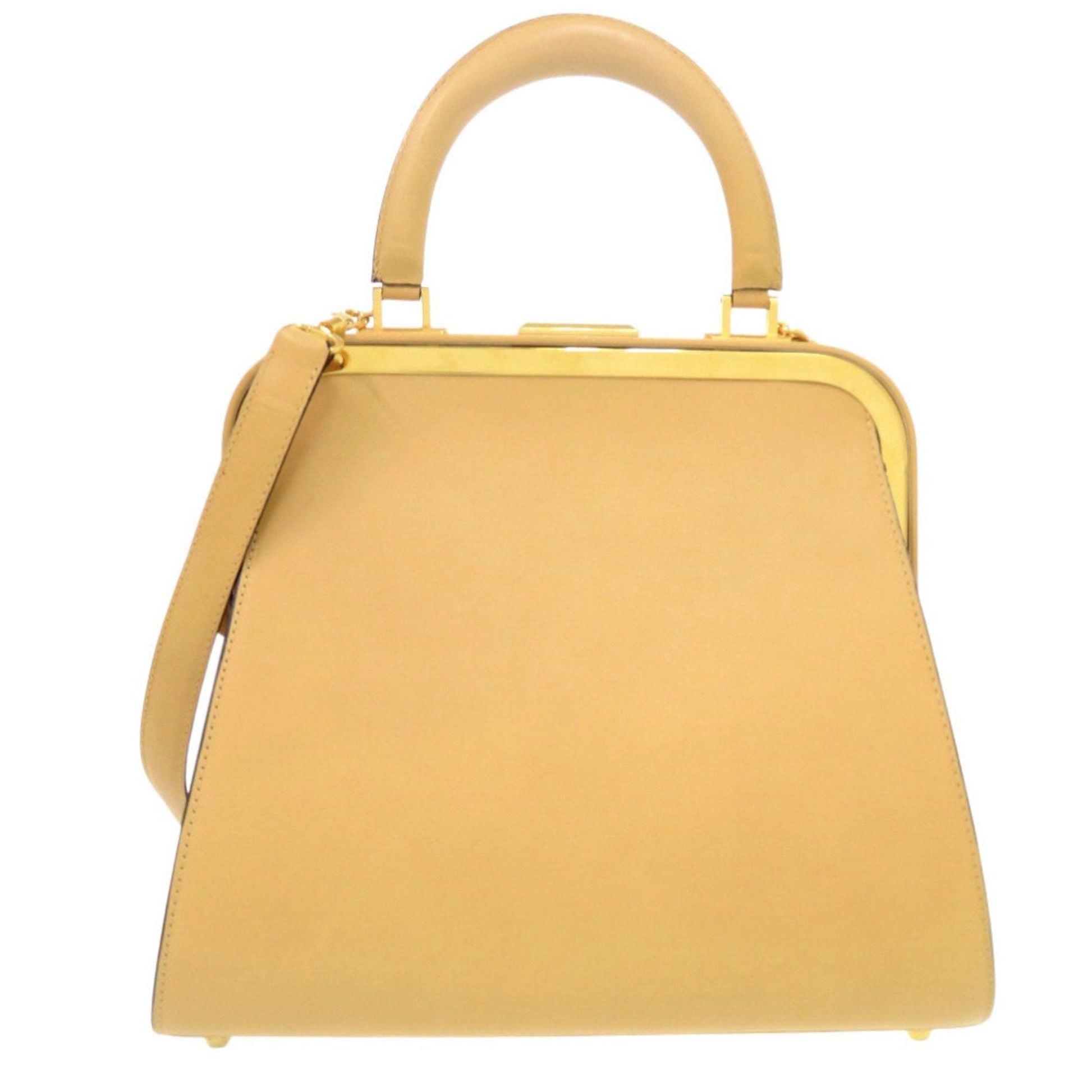 Christian Dior Beige Leather Shoulder Bag  