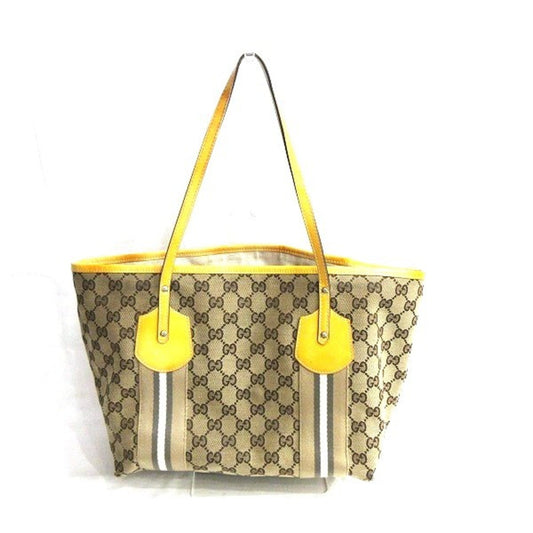Gucci Leather Canvas Tote