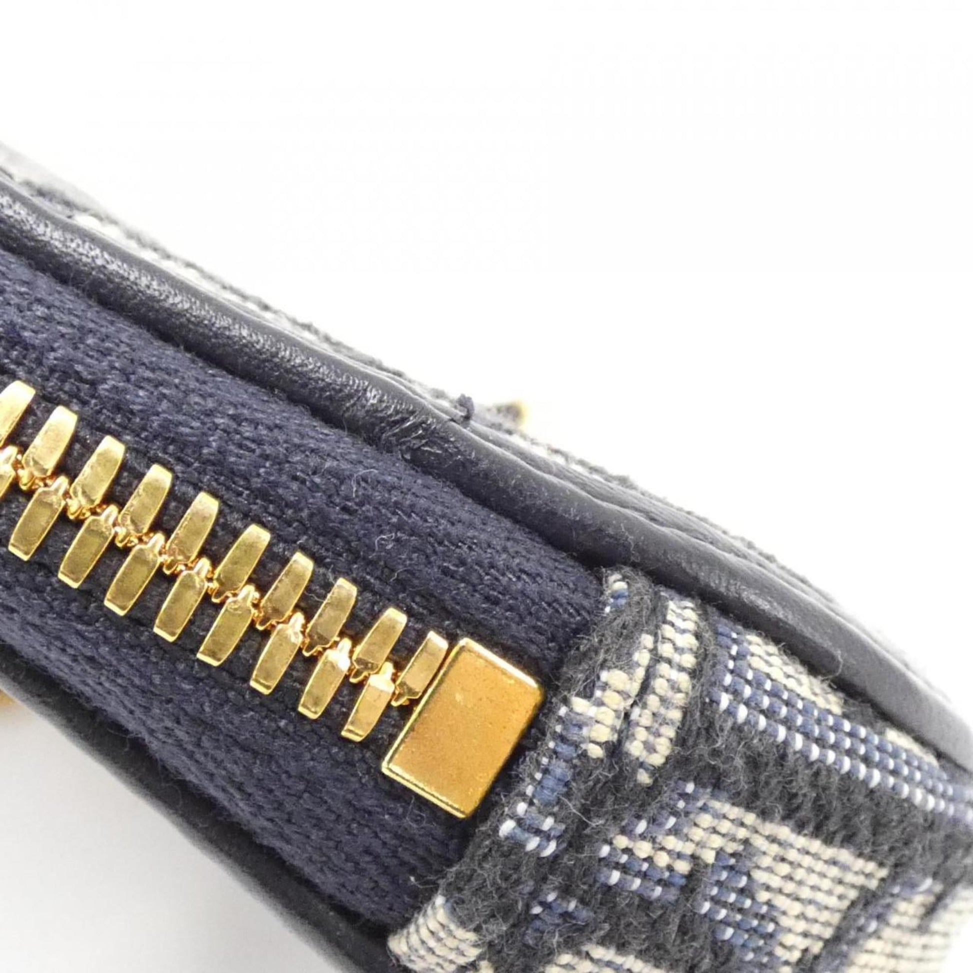 Christian Dior Blue Canvas Pouch Shoulder Bag  