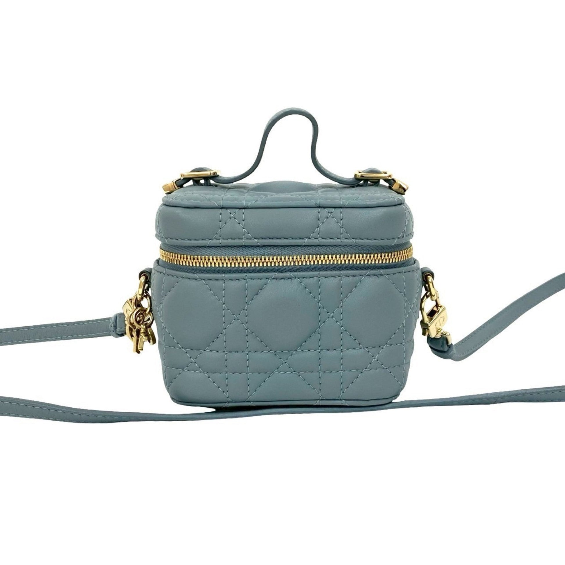 Christian Dior Gray Leather Shoulder Bag  