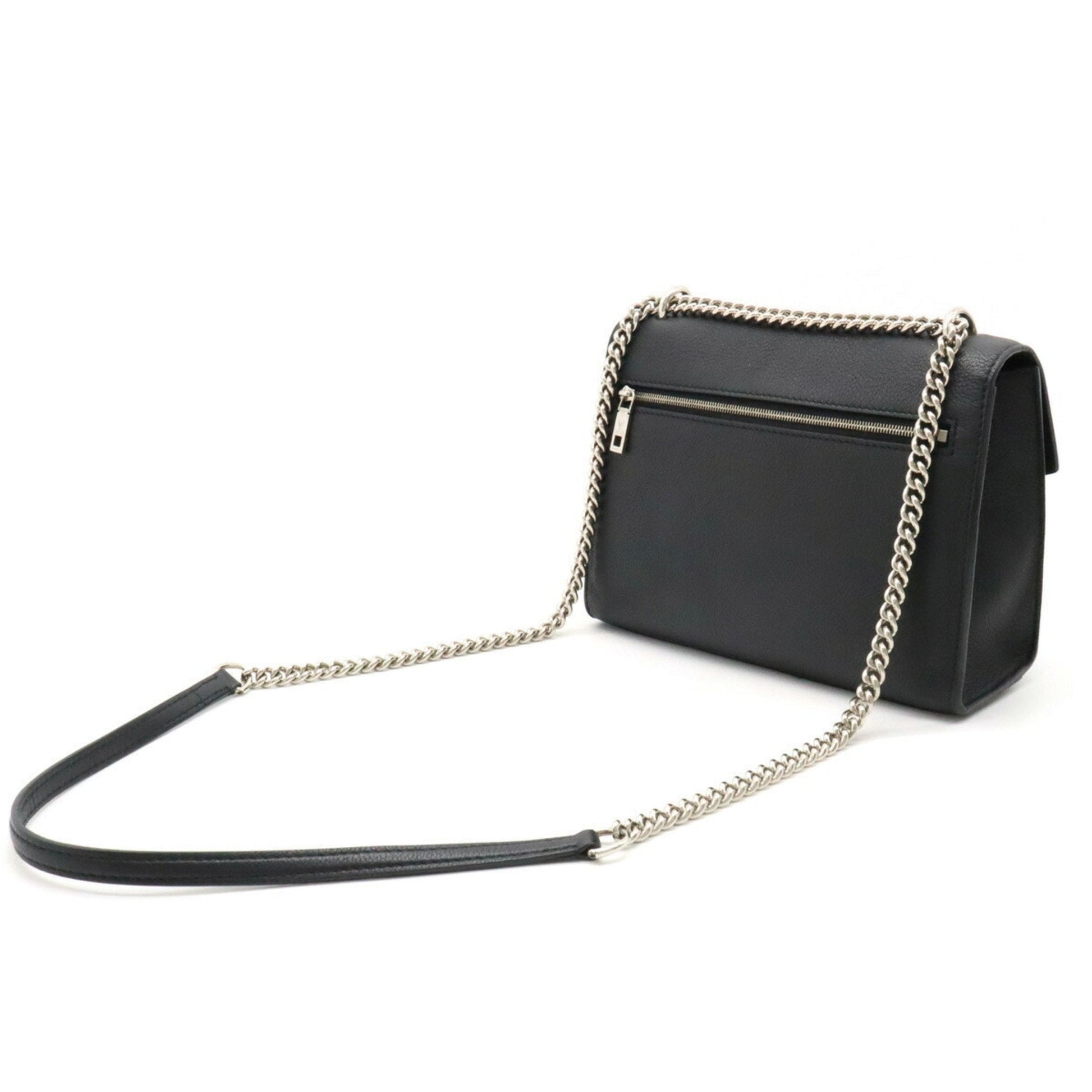 LOUIS VUITTON My Lock Me Chain Shoulder Bag Leather Noir Black