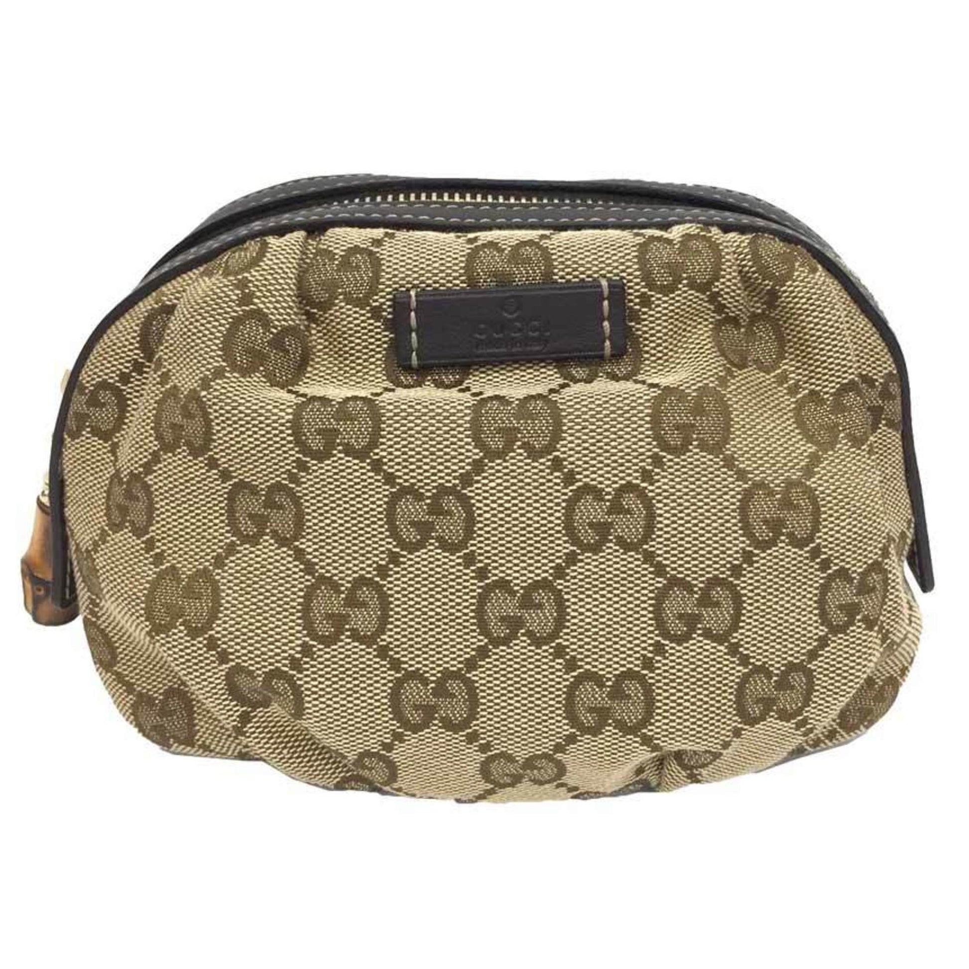 Gucci Lou Leather Canvas Clutch