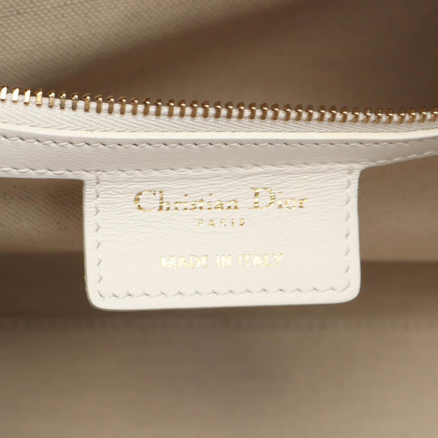 Christian Dior Black White Leather Handbag  