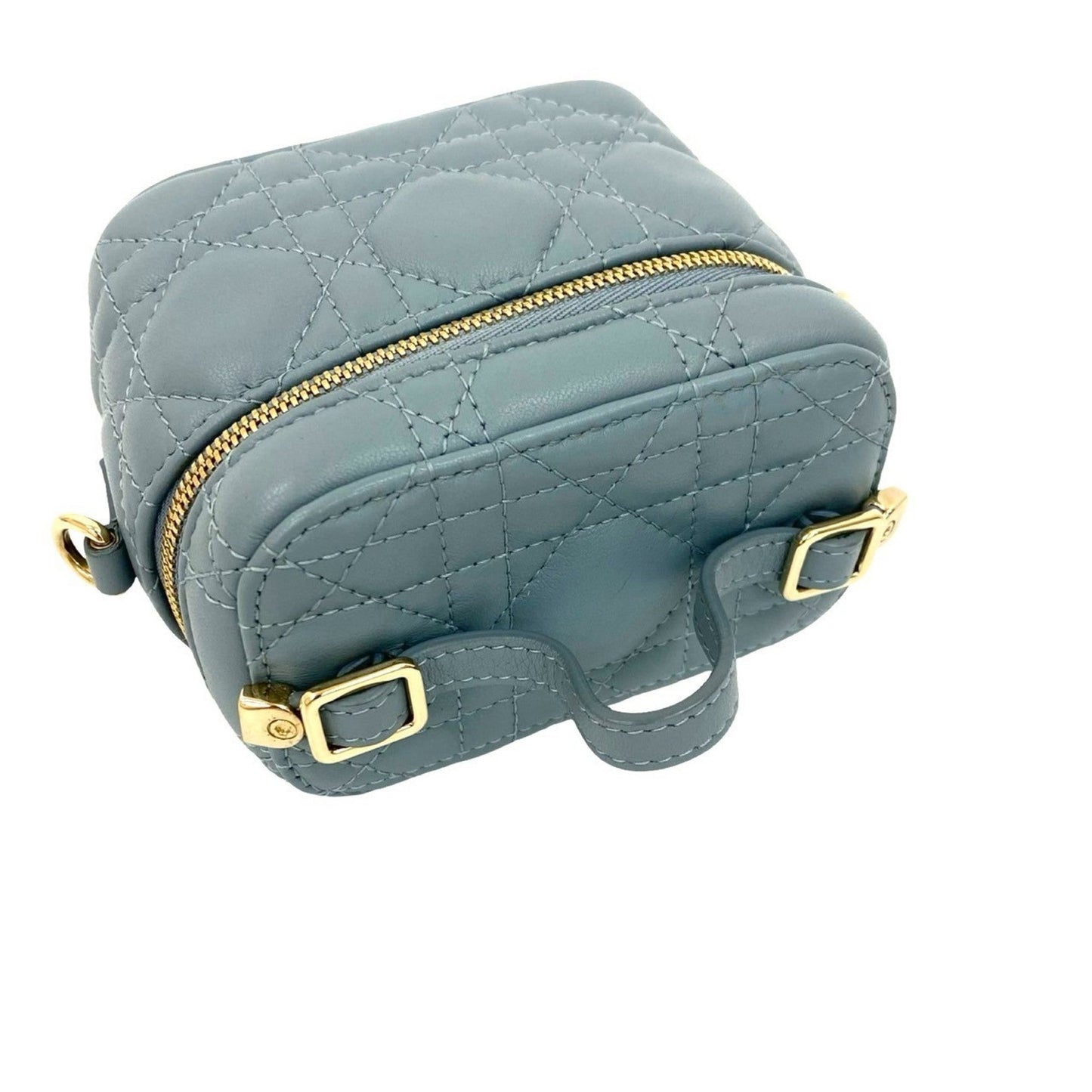 Christian Dior Gray Leather Shoulder Bag  