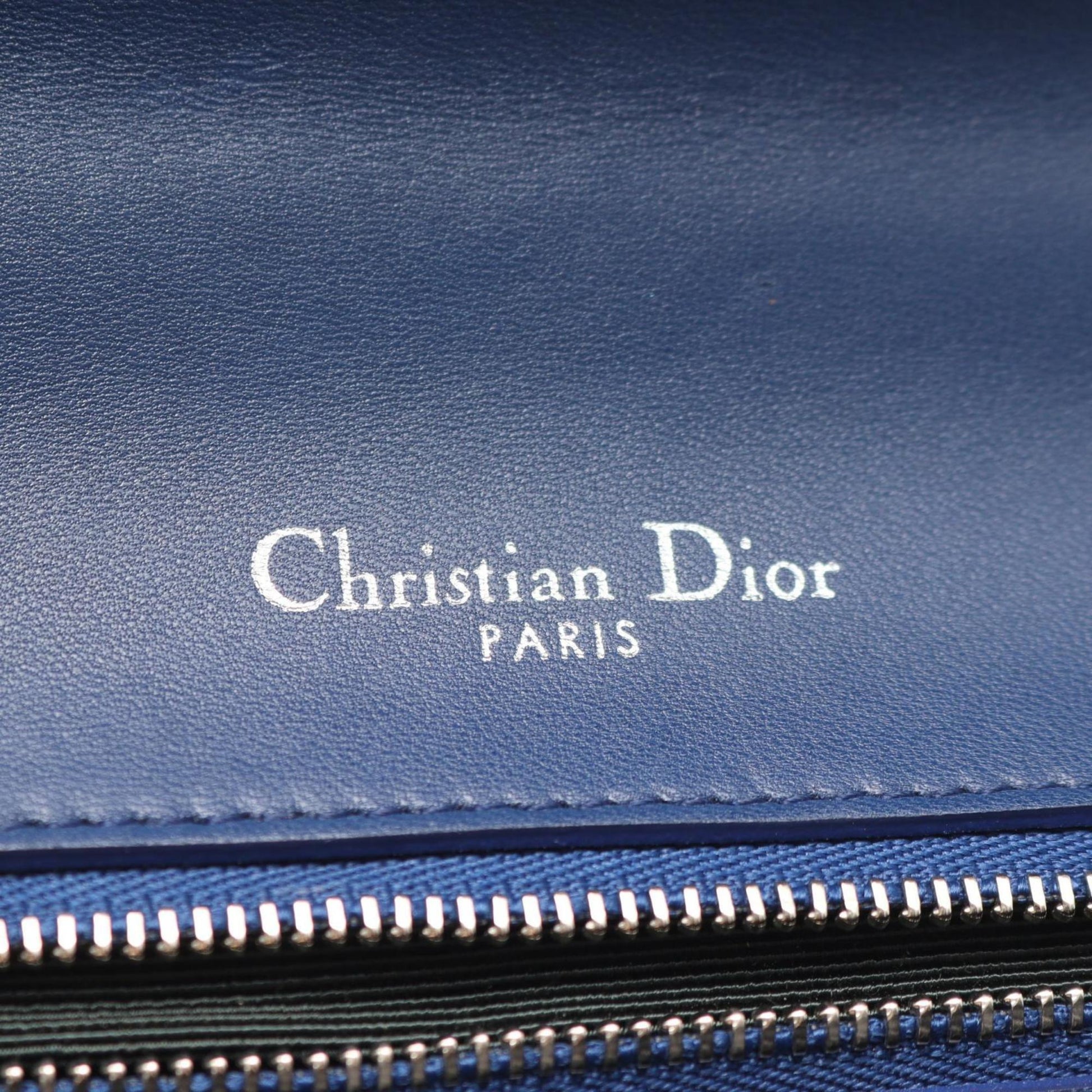 Christian Dior Blue Leather Shoulder Bag  