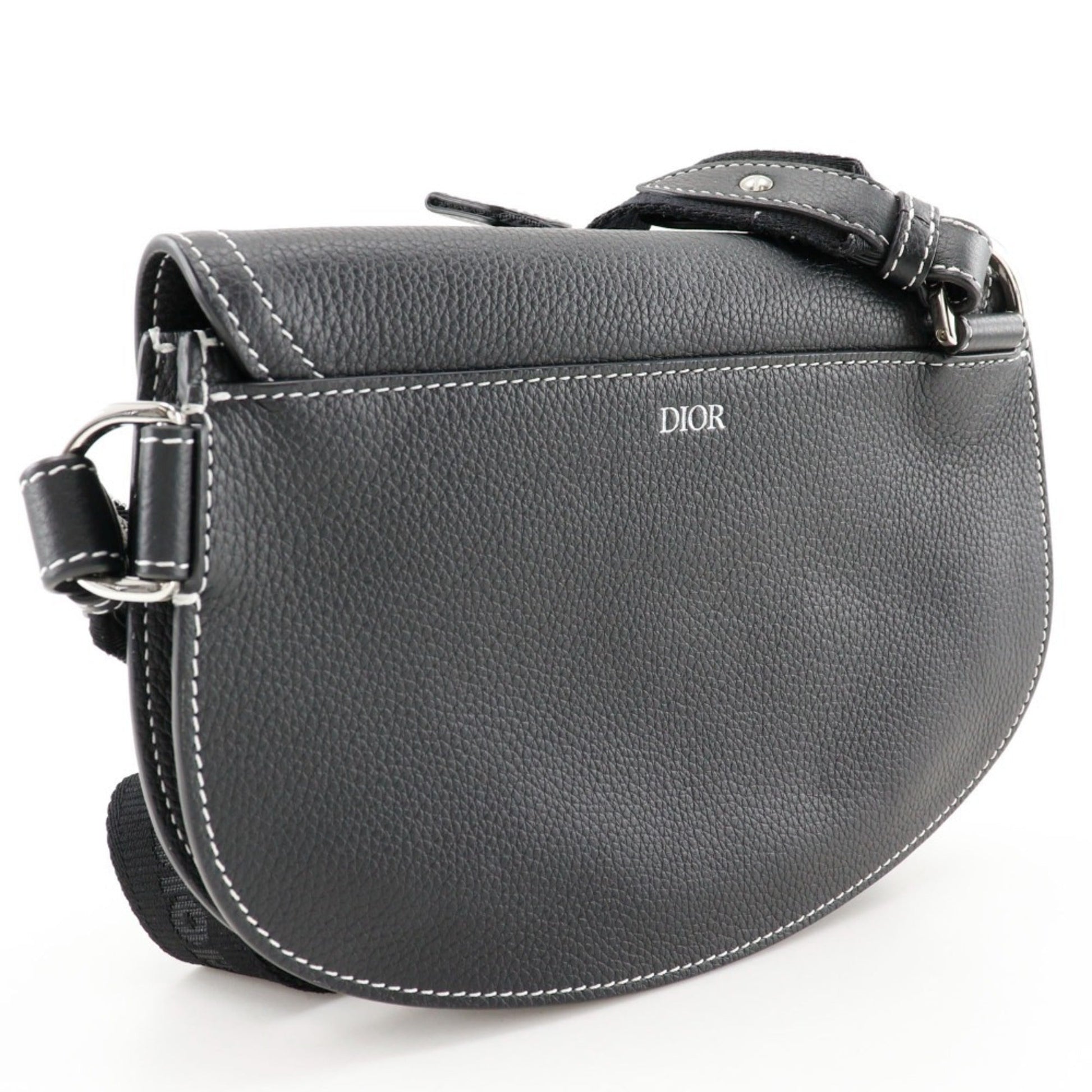 Christian Dior Black Leather Sling Bag  