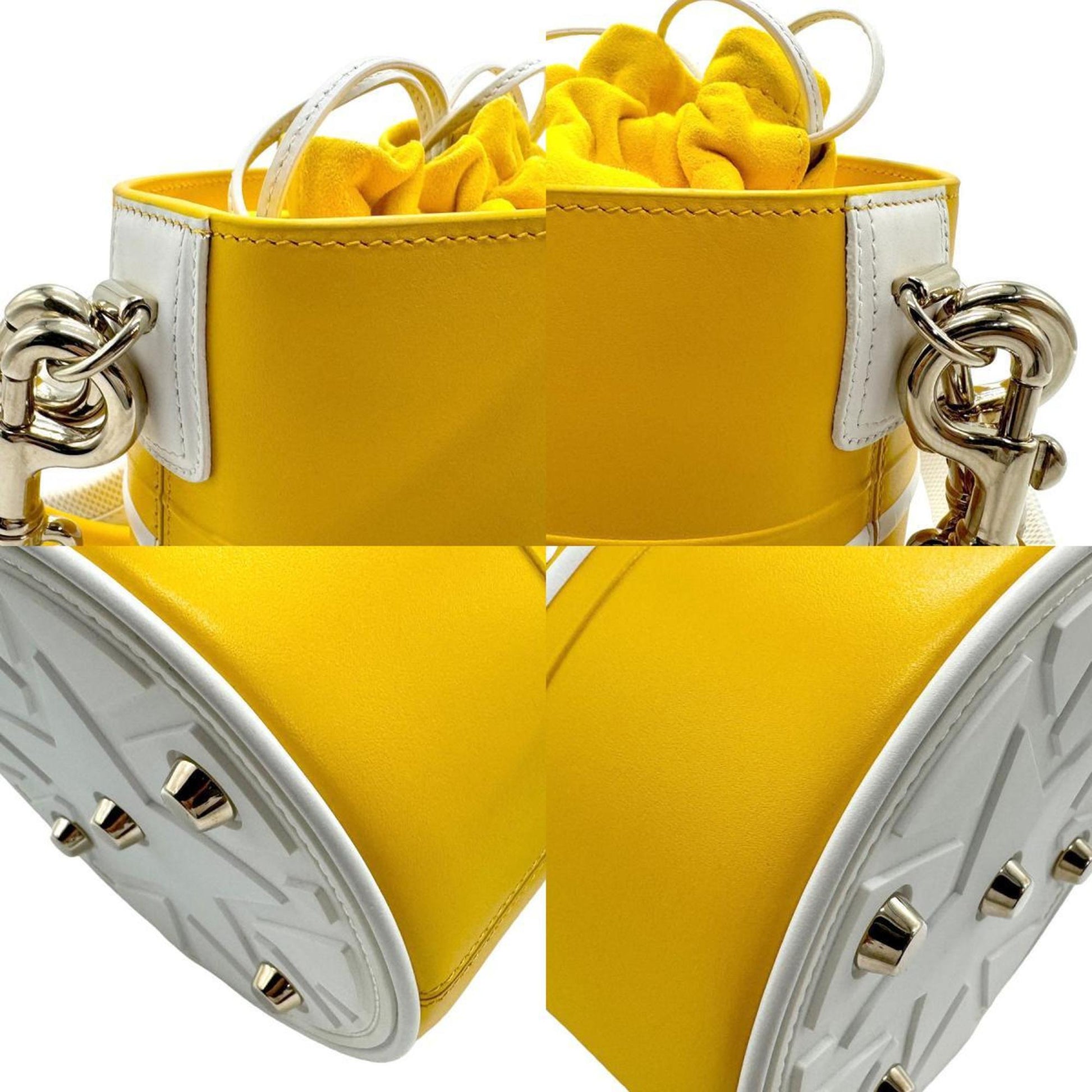 Christian Dior Yellow Leather Handbag Shoulder Bag  