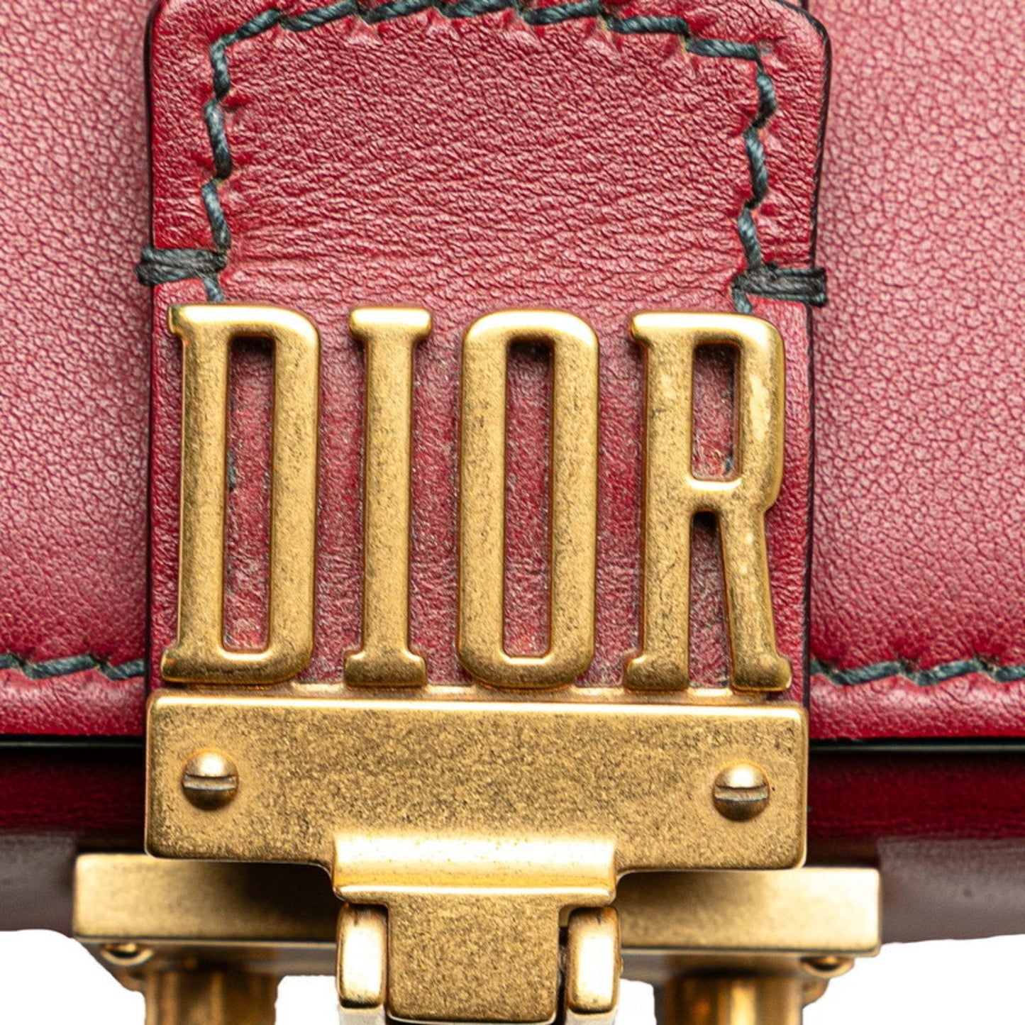 Christian Dior Red Color Leather Shoulder Bag  