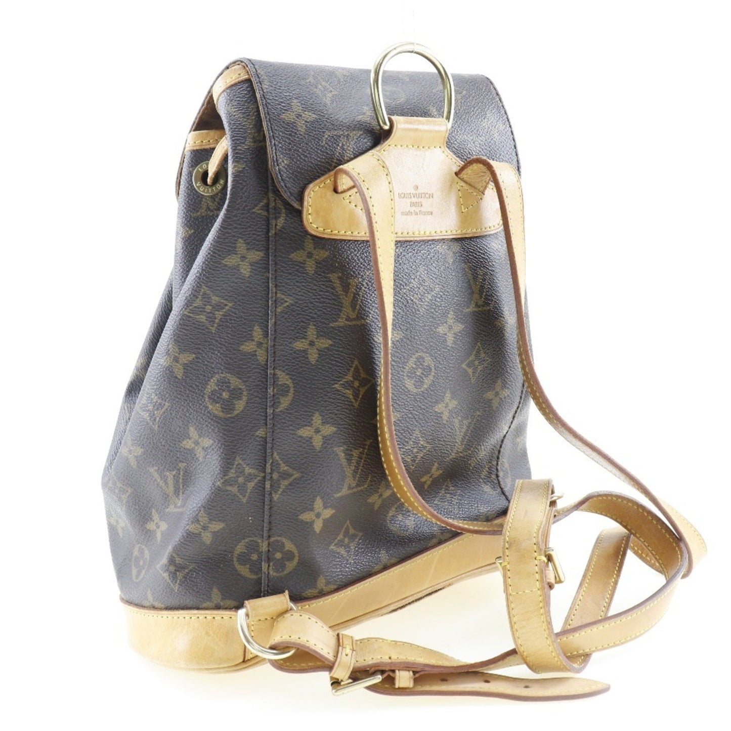 LOUIS VUITTON Montsouris MM rucksack daypack * junk monogram canvas brown ladies Backpack
