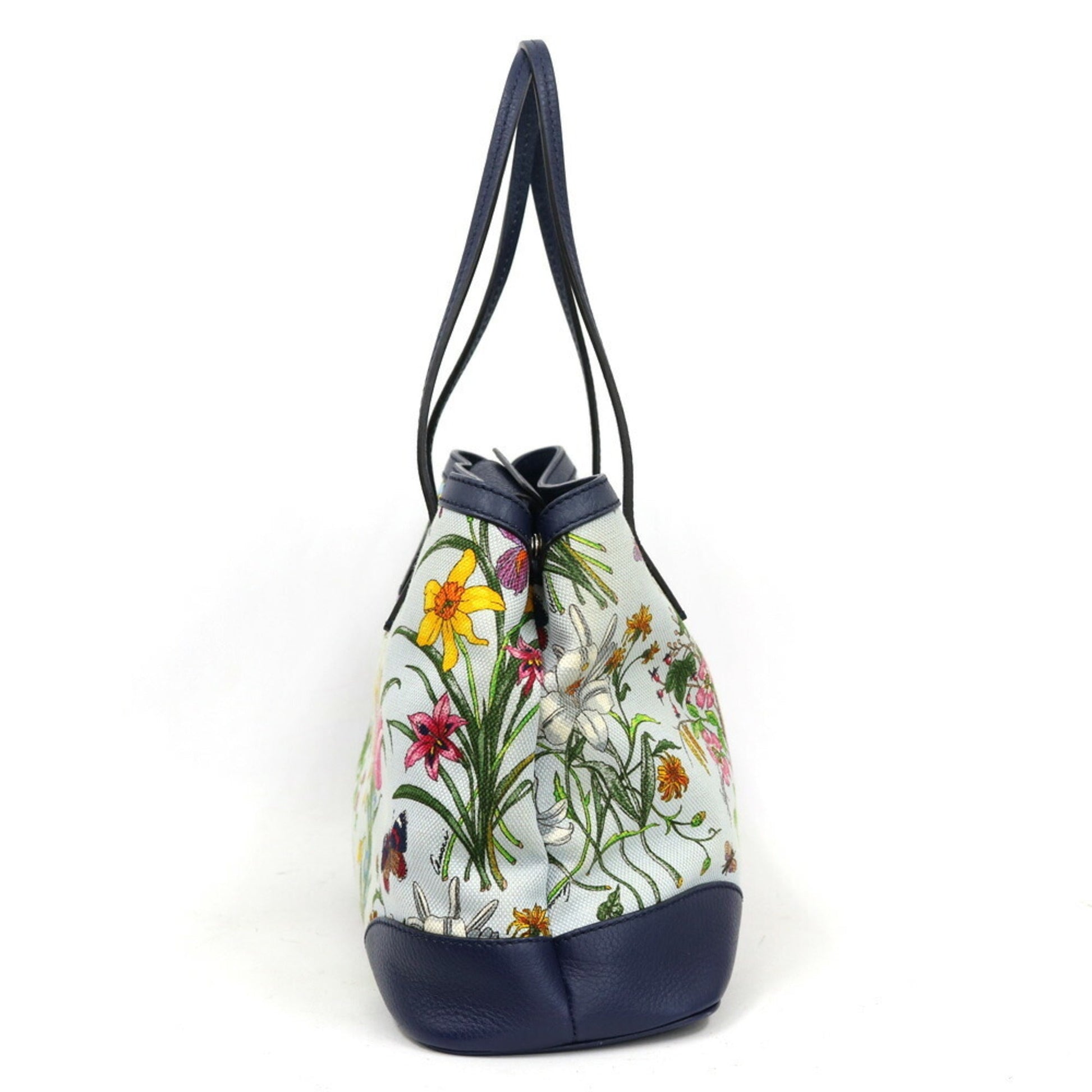 Gucci Flora Blue Canvas Tote