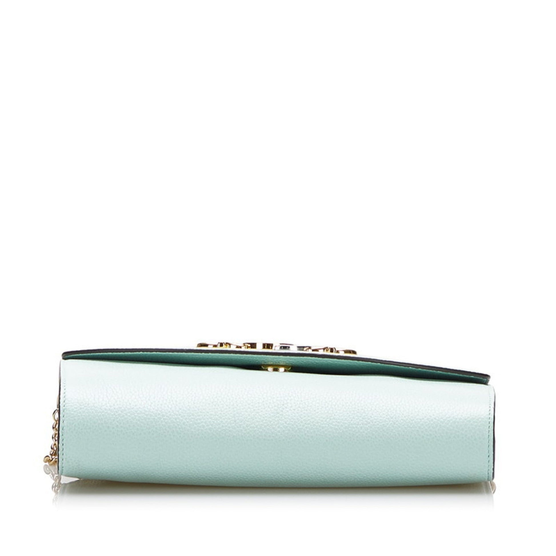 Gucci Green Leather Chain Shoulder Bag