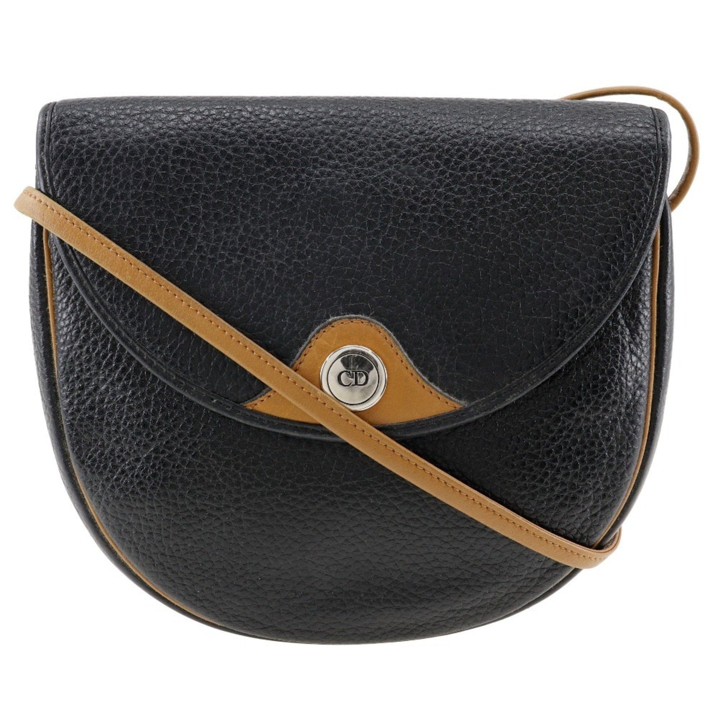 Christian Dior Black Leather Pochette Shoulder Bag  
