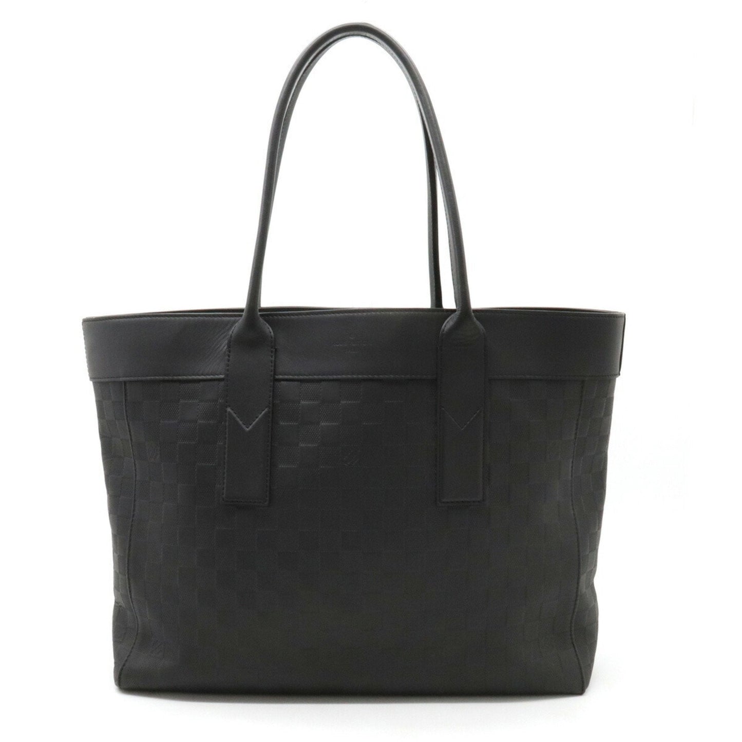 LOUIS VUITTON Damier Infini Cava Voyage Tote Bag Shoulder Leather Onyx Black