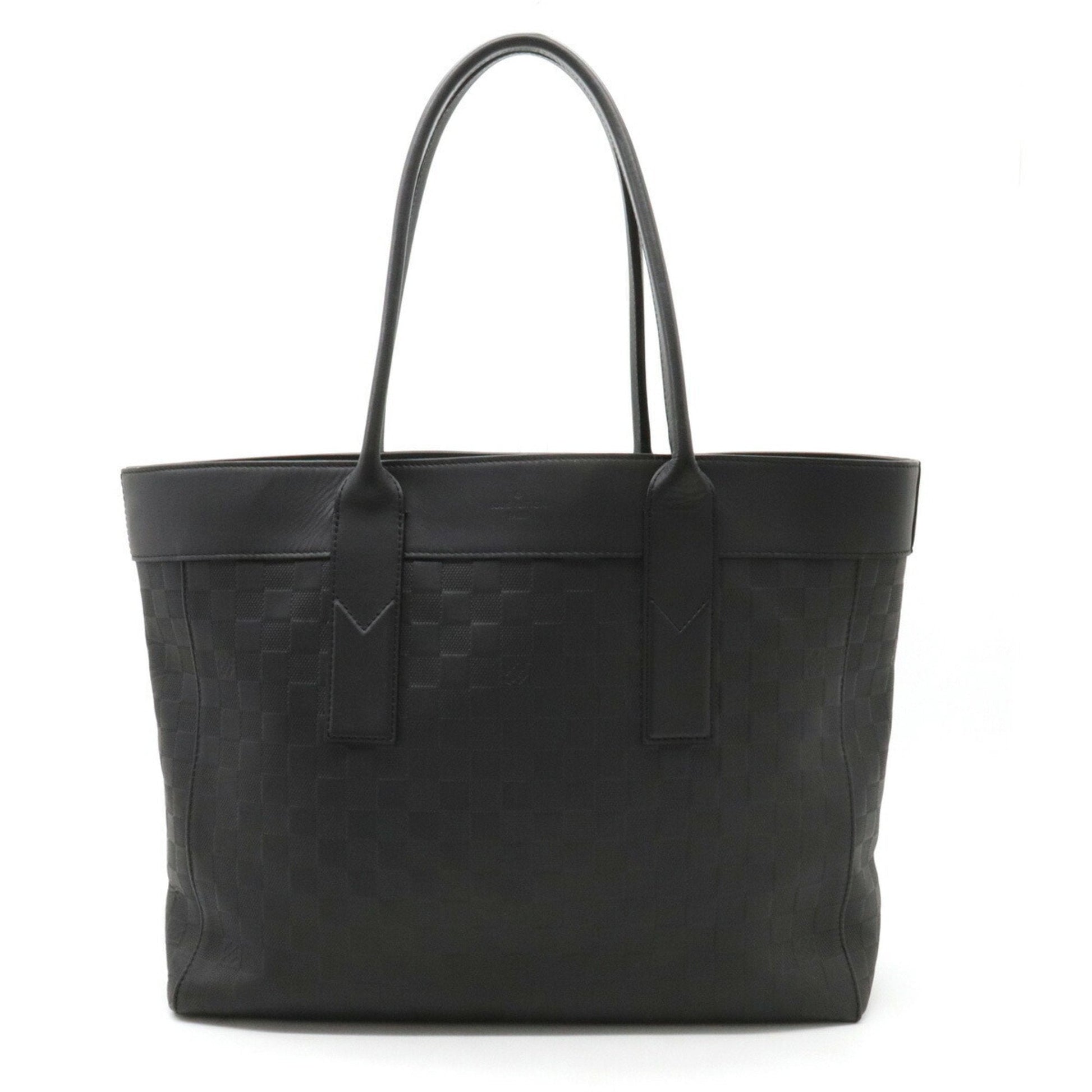 LOUIS VUITTON Damier Infini Cava Voyage Tote Bag Shoulder Leather Onyx Black