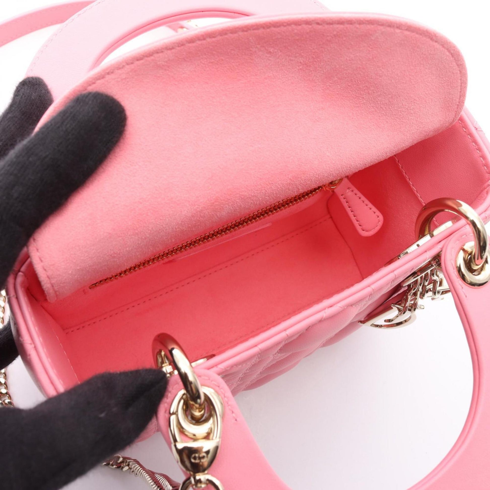 Christian Dior Pink Leather Handbag  