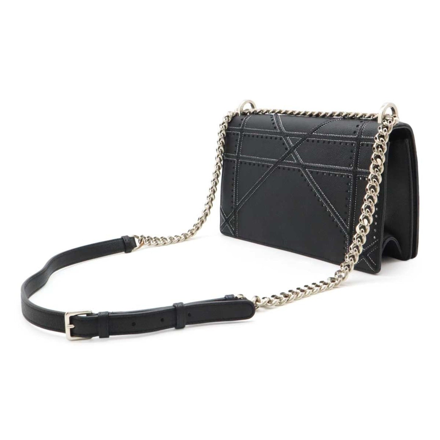 Christian Dior Black Leather Shoulder Bag  