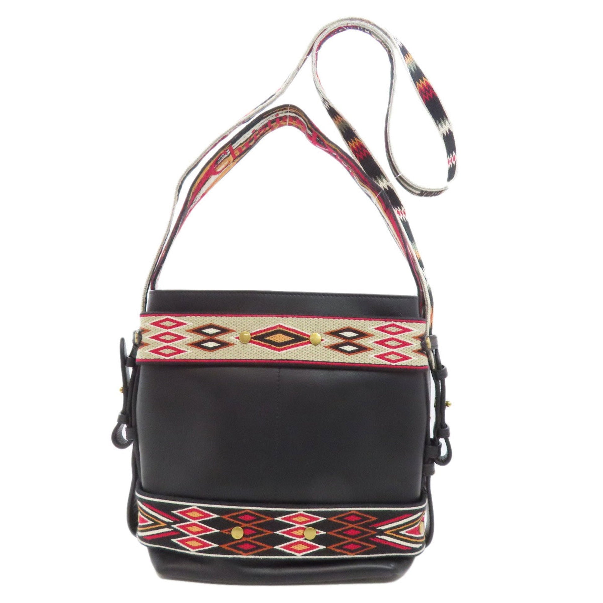 Christian Dior Black Leather Shoulder Bag  