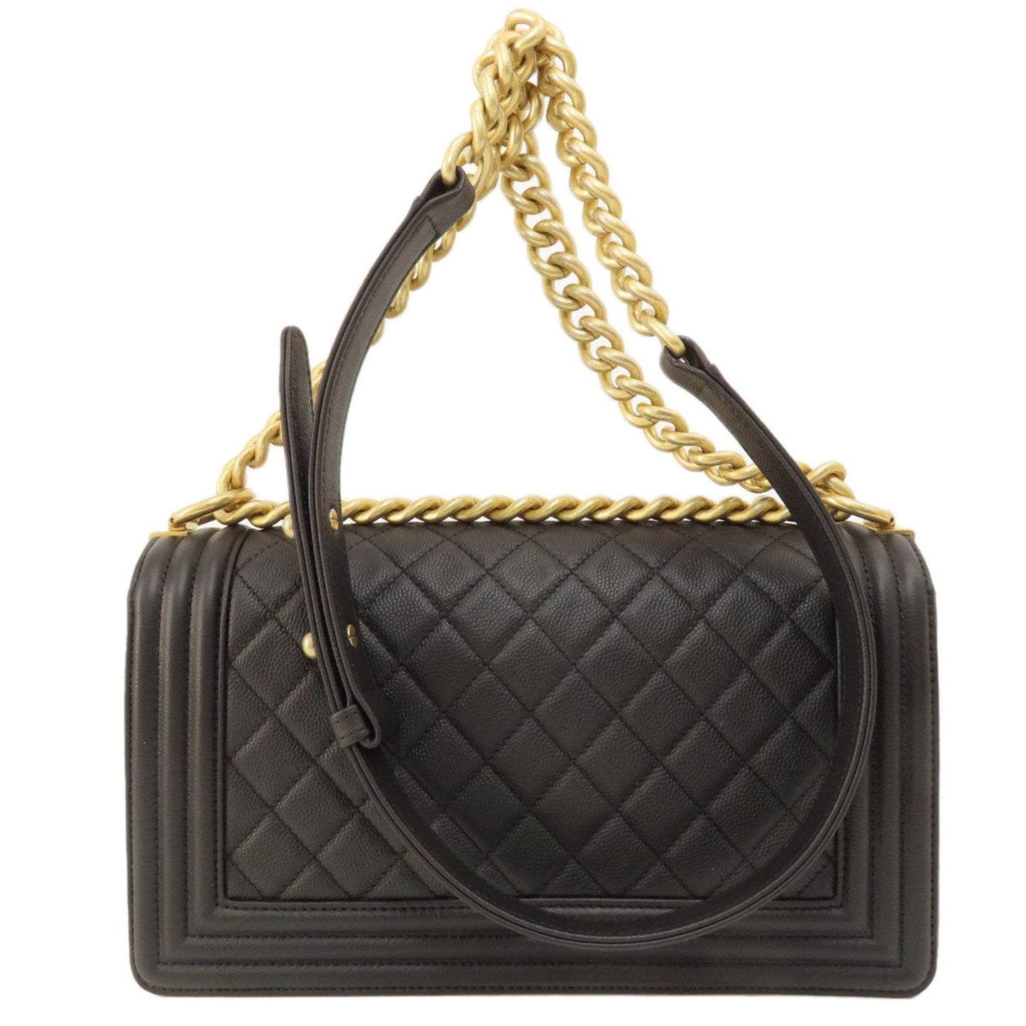 Chanel Boy Chain Shoulder Bag Caviar Skin Women s CHANEL