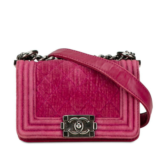 Chanel Boy Chanel Matelasse Velour Shoulder Bag