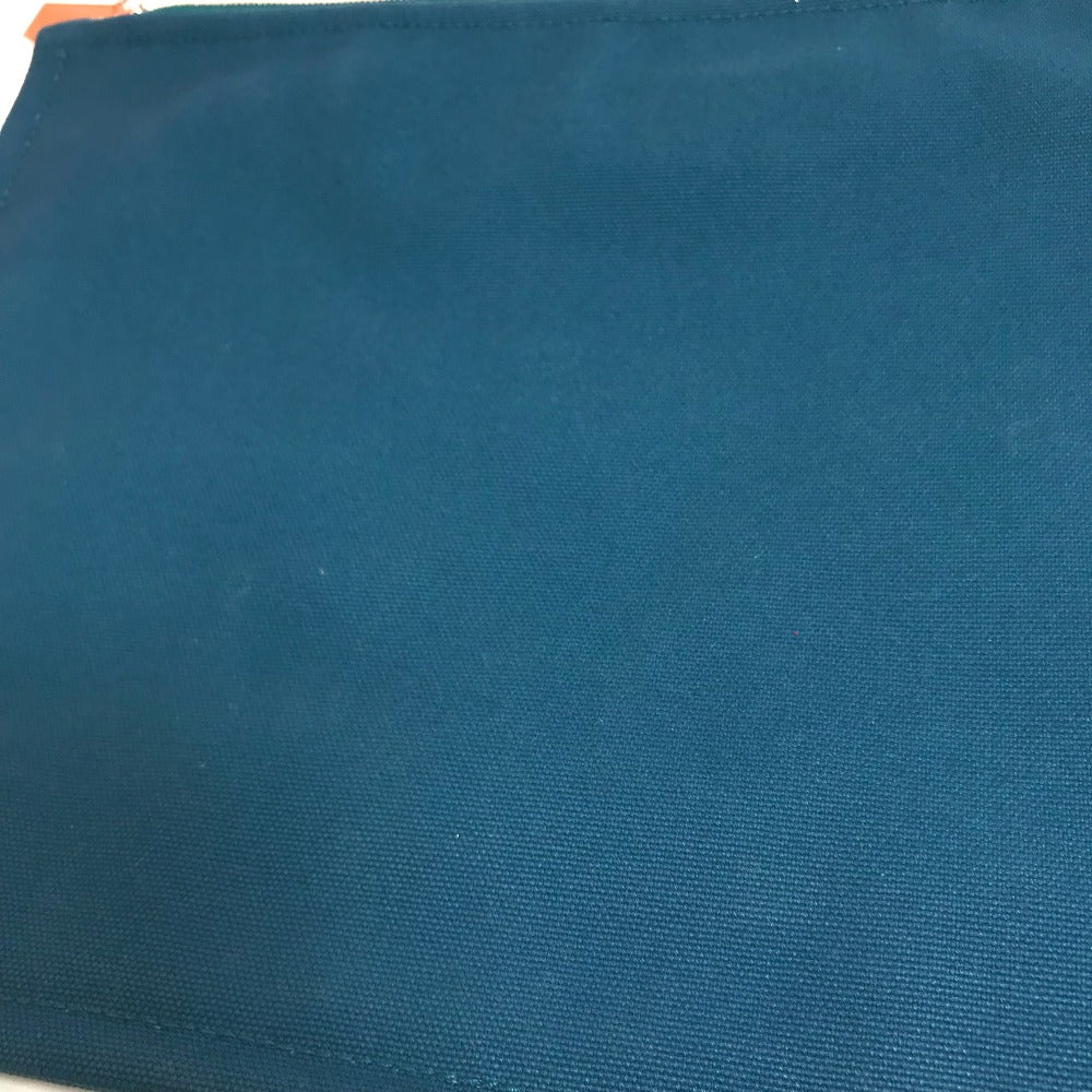 HERMES Pouch canvas Blue type bicycle studs velocipedist unisex(Unisex)