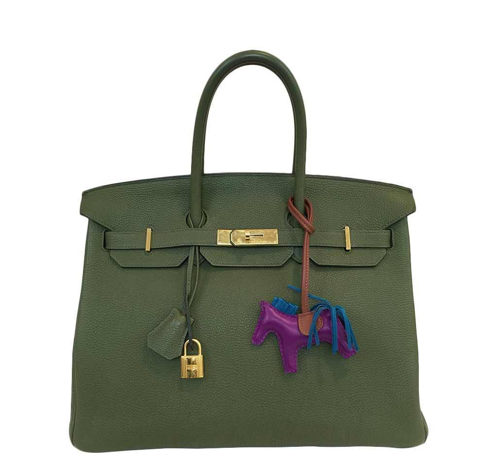 HermesBirkin 35 Bag Canopee Green