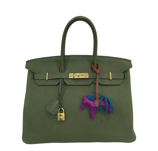 HermesBirkin 35 Bag Canopee Green