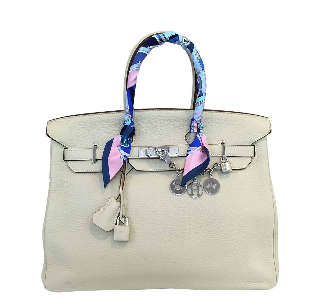 HermesBirkin 35 Craie Bag PHW