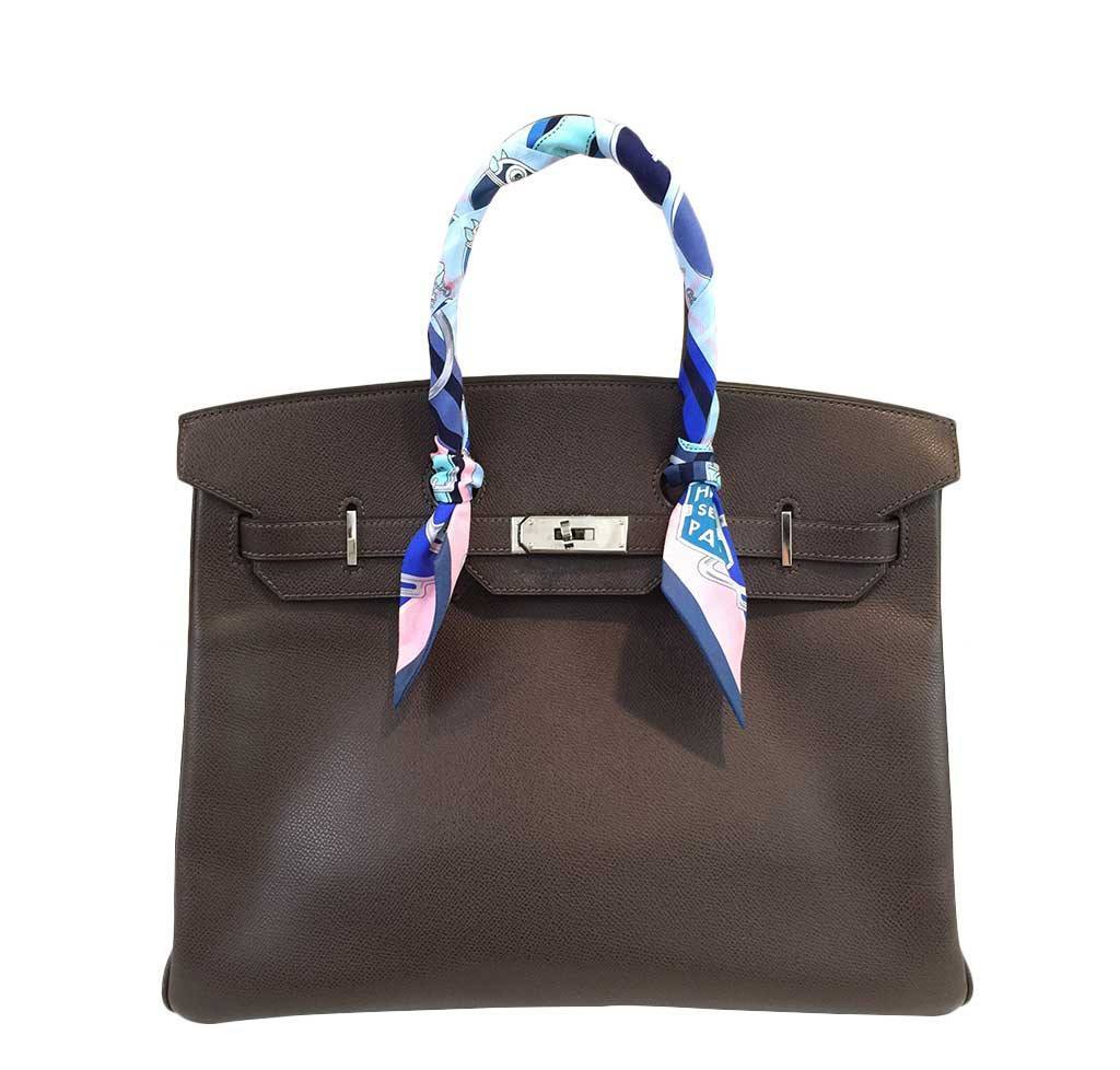 HermesBirkin 35 Cacao Bag PHW