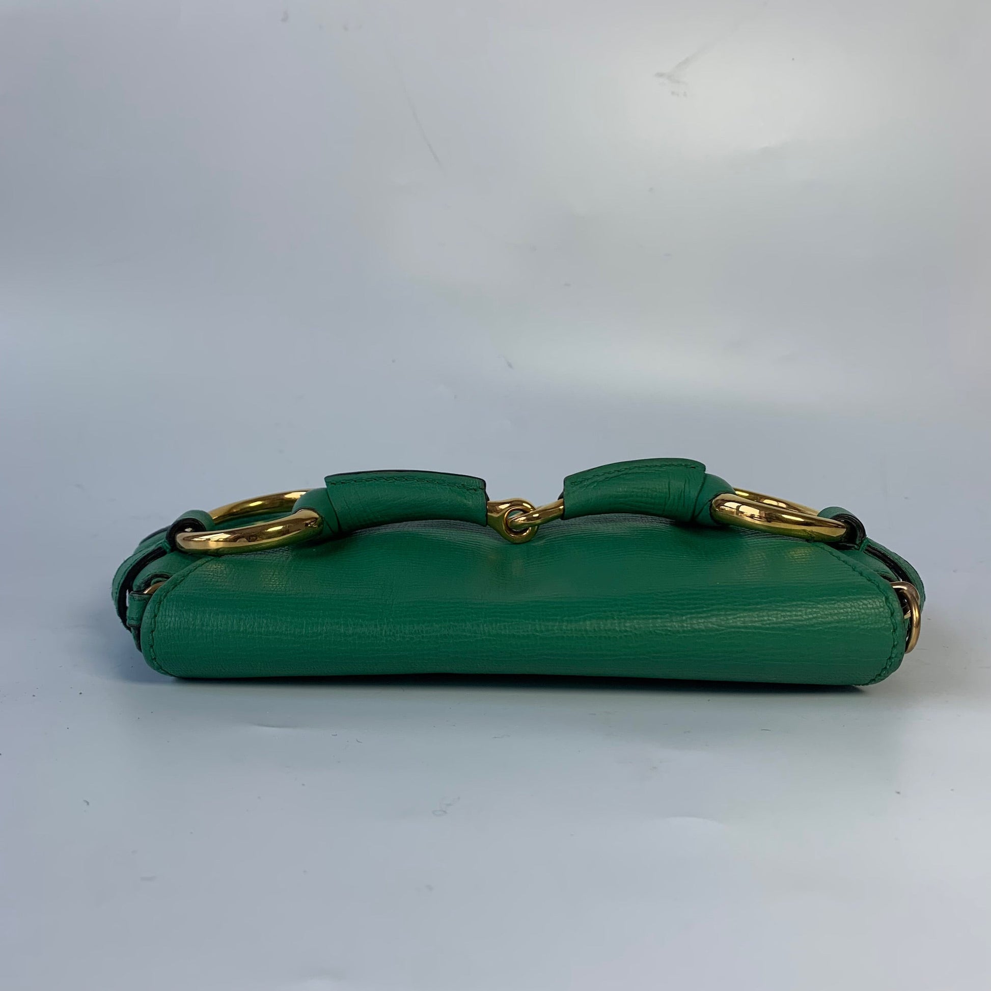 Gucci Horsebit 1955 Chain Shoulder bag Small Green Leather