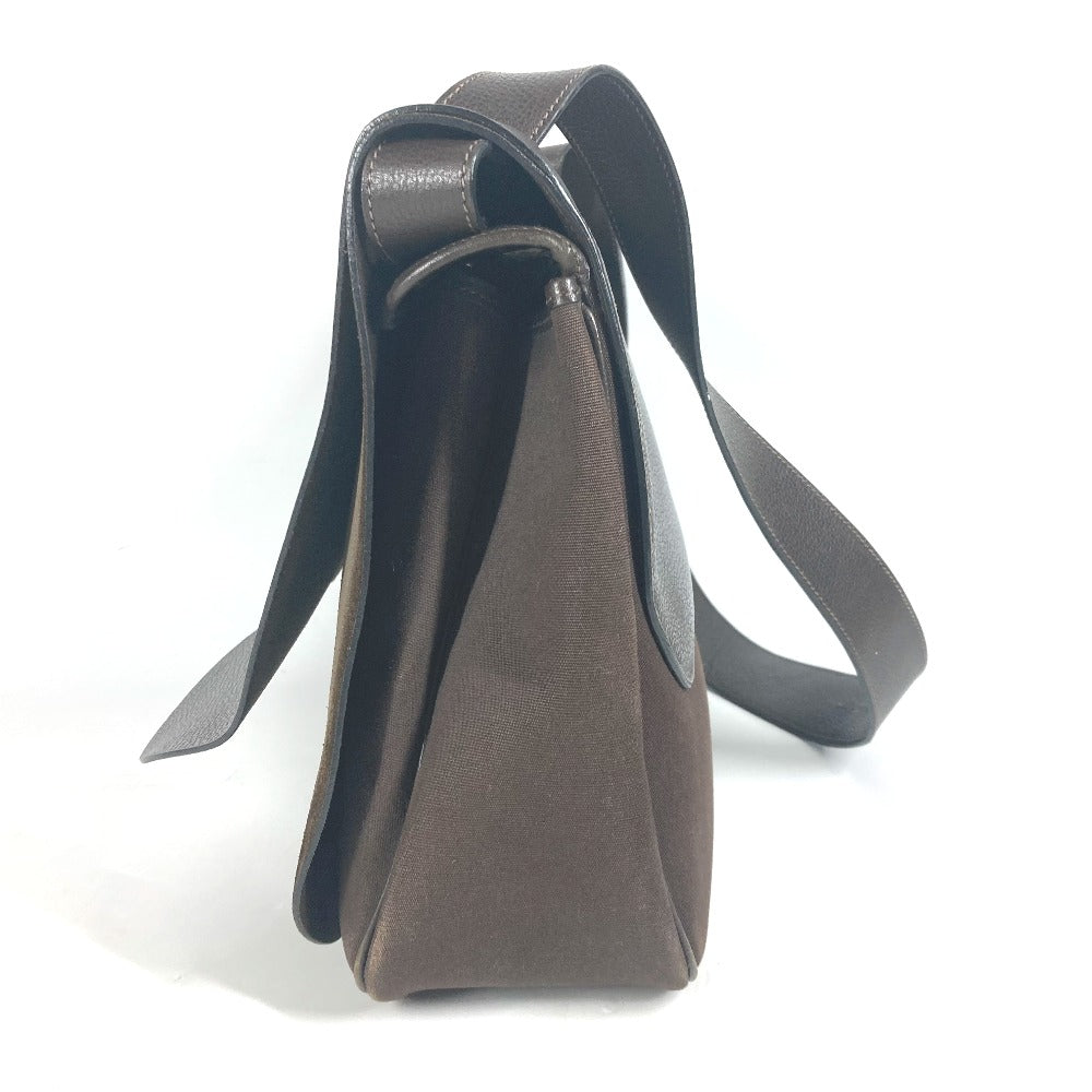 HERMES Shoulder Bag Canvas / leather Brown Sac Colorado GM Women