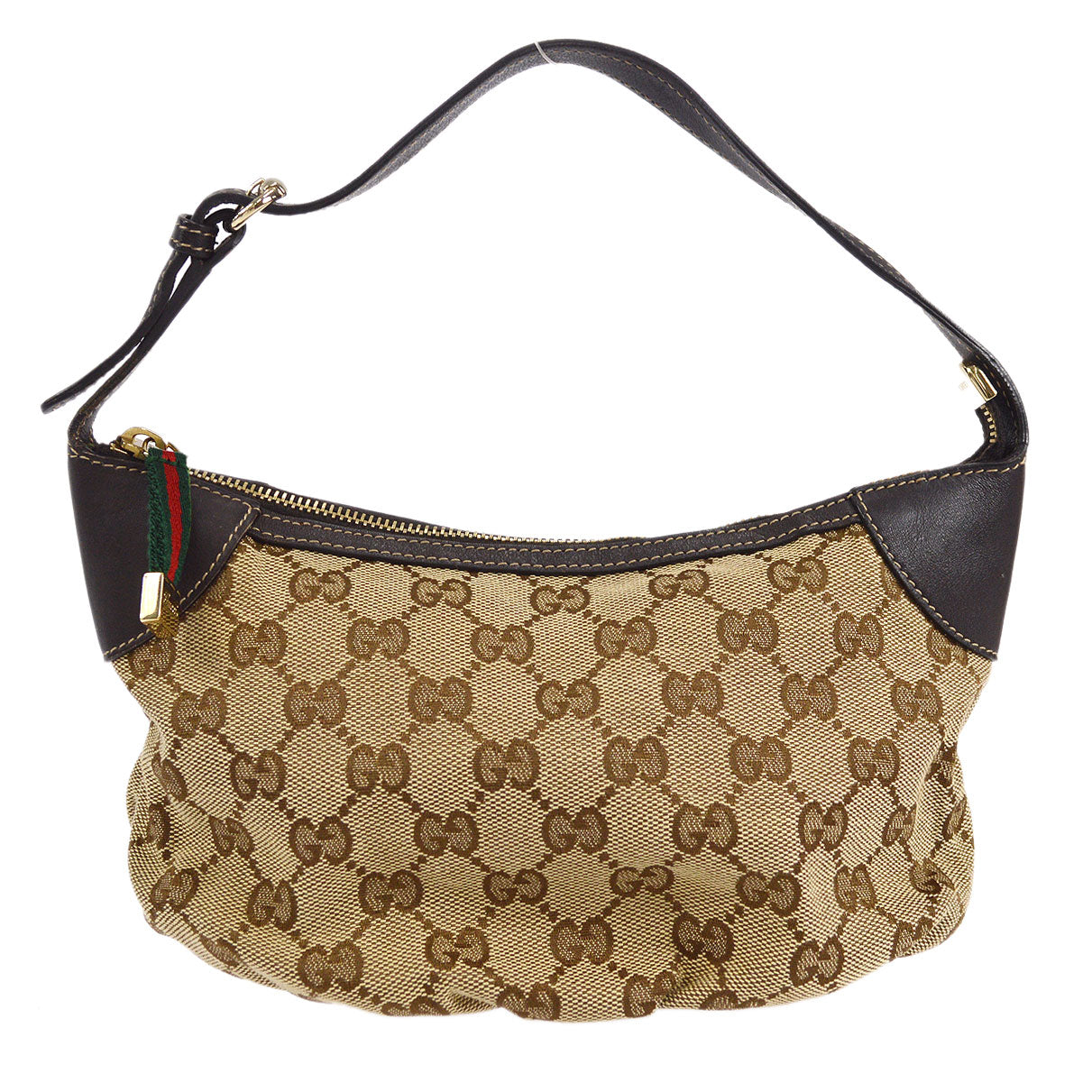 Gucci Leather Canvas Handbag