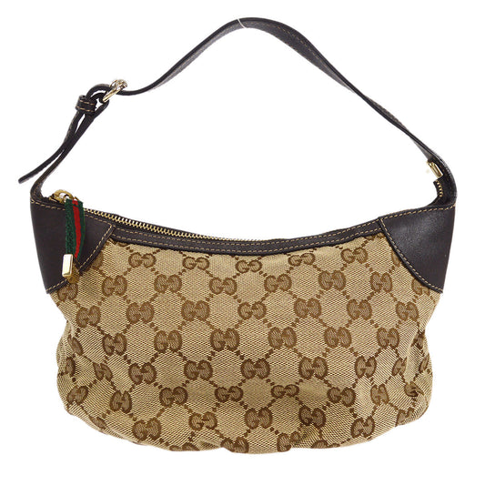 Gucci Leather Canvas Handbag