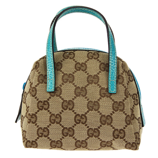 Gucci Leather Canvas Handbag