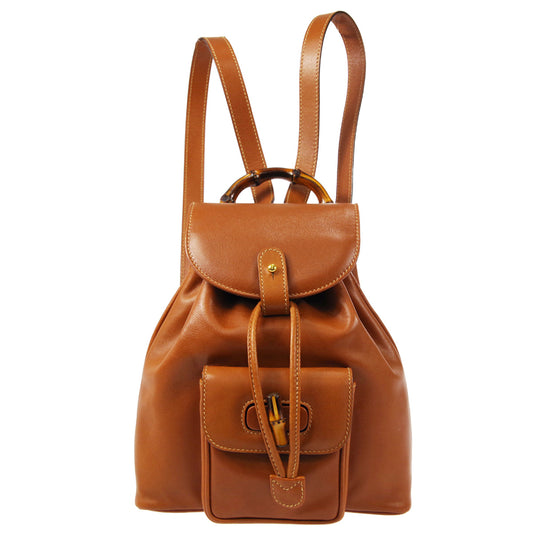 Gucci Bamboo Leather Backpack Style 3