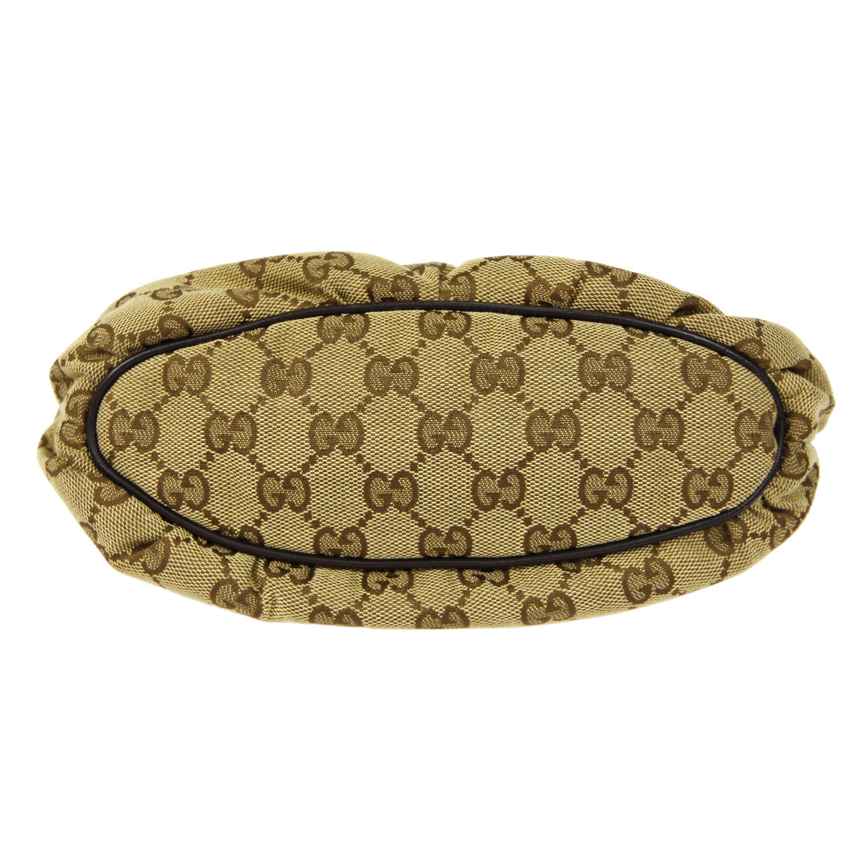 Gucci Sherry Line Brown Leather Canvas Handbag