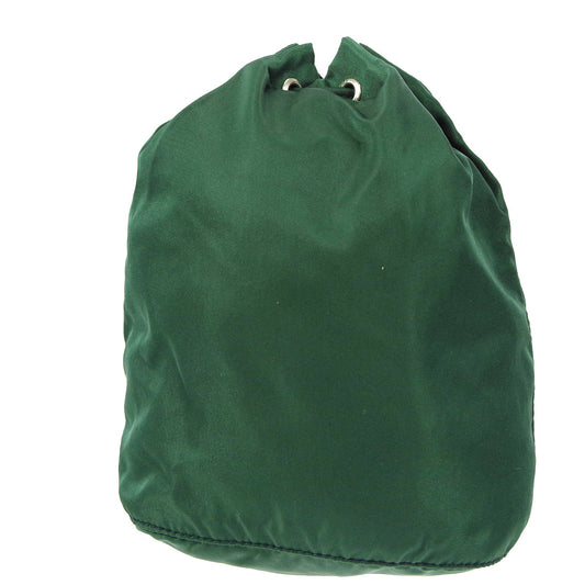 Prada Drawstring Mini Pouch Green Nylon Luxury Handbag