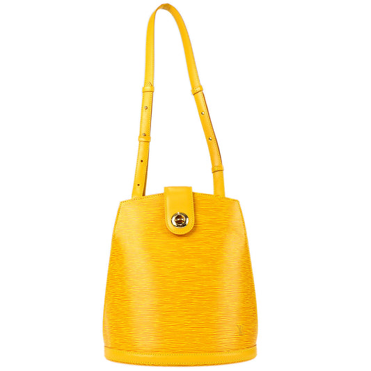 Louis Vuitton 1995 Cluny Shoulder Bag Yellow Epi M52259