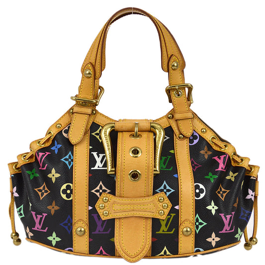 Louis Vuitton 2004 Black Monogram Multicolor Theda PM M92346