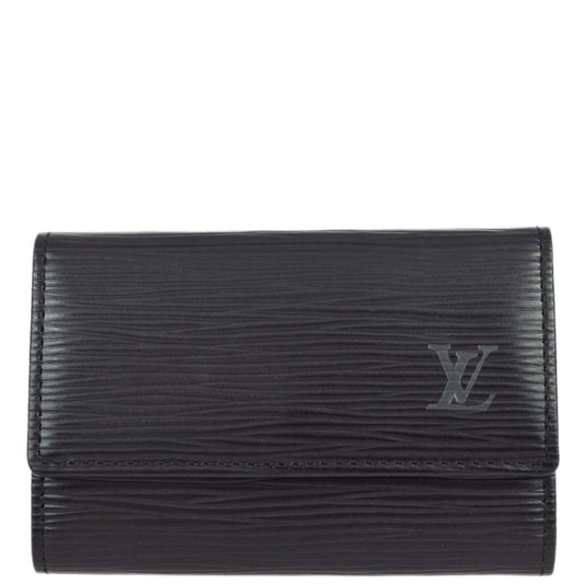 Louis Vuitton 1993 Black Epi Multicles 6 Key Case M63812 Small Good