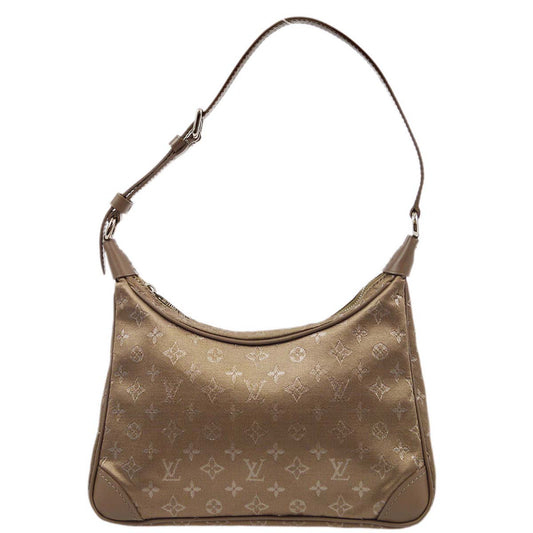 Louis Vuitton 2001 Beige Monogram Satin Little Boulogne Handbag M92143