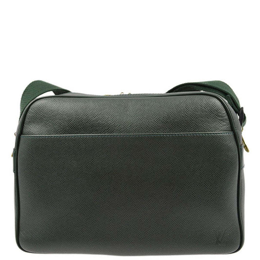 Louis Vuitton 1997 Green Taiga Reporter PM Shoulder Bag M30154