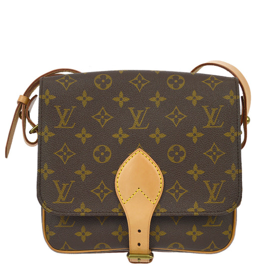 Louis Vuitton 1991 Monogram Cartouchiere MM Shoulder Bag M51253